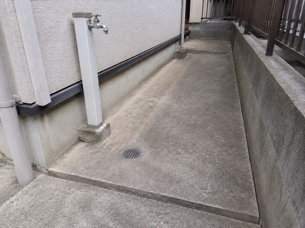 空き家管理レポートの作業後の写真：立水栓まわり